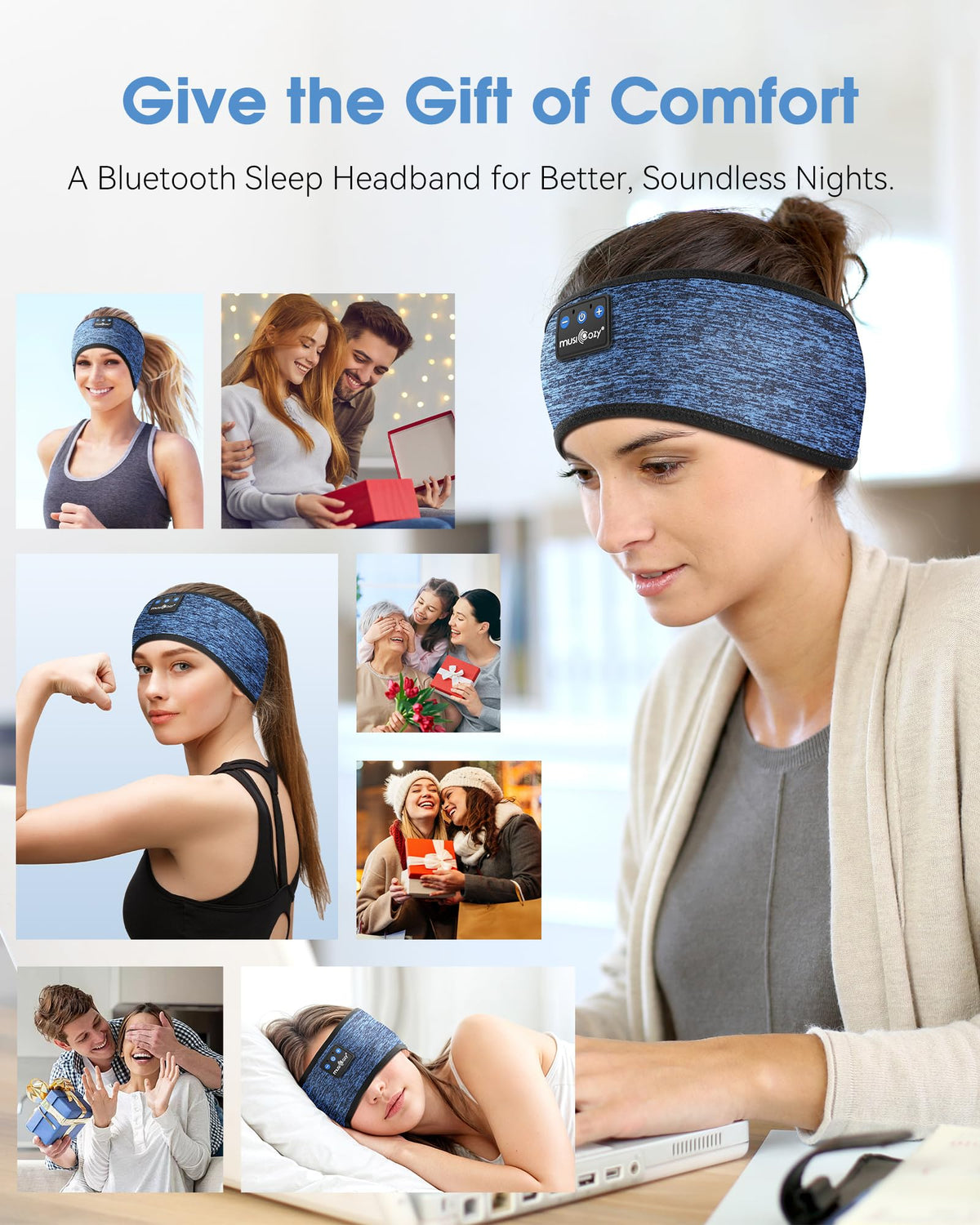MUSICOZY breathable mesh lining and hypoallergenic fabric for sensitive skin