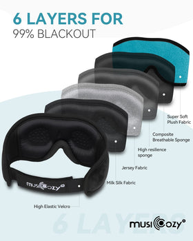 MUSICOZY folded headband with carry pouch for compact travel convenience