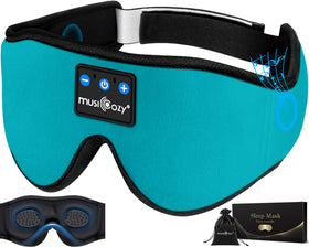 MUSICOZY front view of headband sleep headphones showing comfortable design and blackout benefit