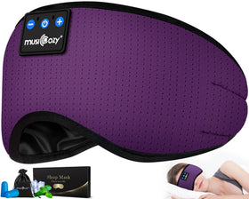 MUSICOZY front view of sleep mask showing sleek design and comfortable fit