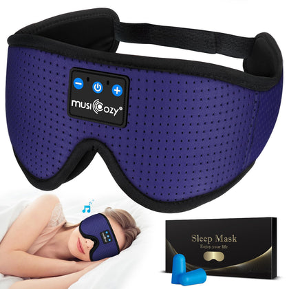 MUSICOZY front view showing full headband and eye mask comfort