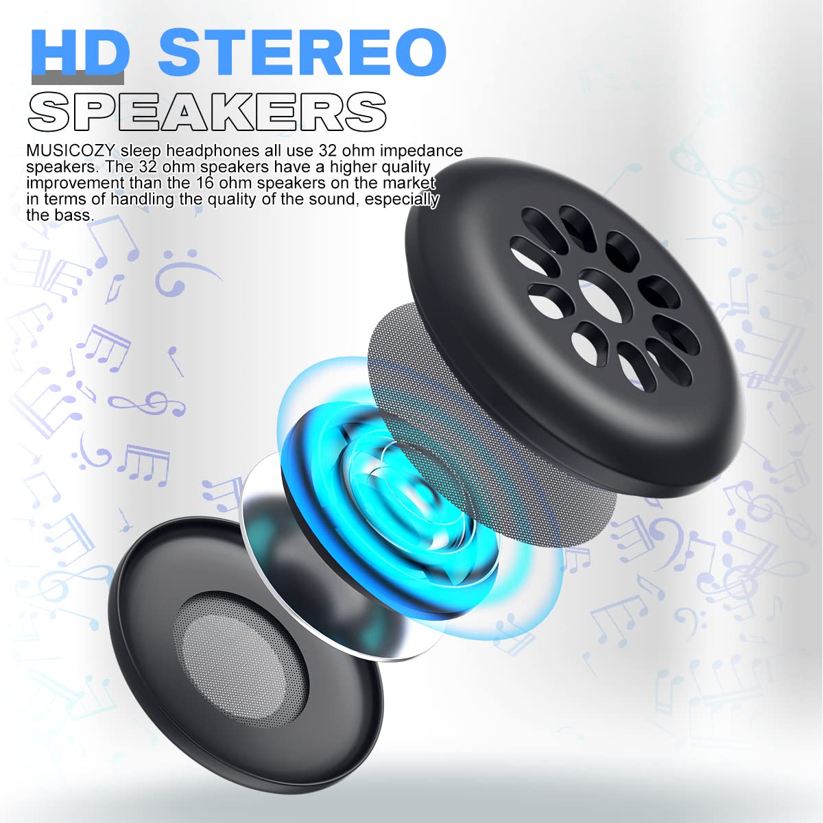 MUSICOZY used on airplane seat illustrating travel comfort and noise reduction