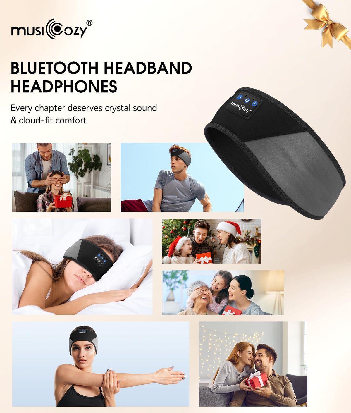MUSICOZY includes USB charging cable and user manual for easy setup