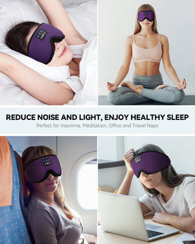 MUSICOZY lifestyle on bed showing restful sleep and noise reduction