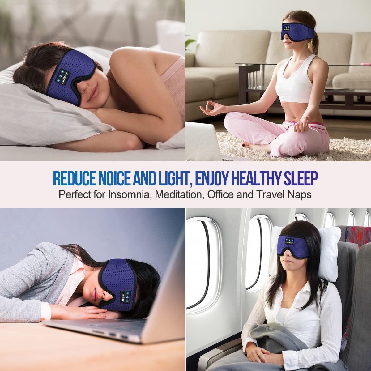 MUSICOZY nose baffle blocking light to create darkness for sleep