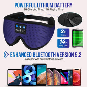 MUSICOZY worn by side sleeper demonstrating comfortable low-profile fit