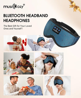 MUSICOZY mask next to smartphone showing compact size and travel convenience