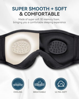 MUSICOZY worn by side sleeper demonstrating low-pressure comfort