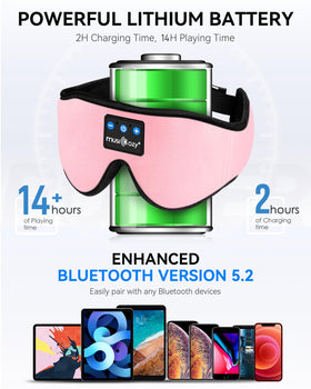 MUSICOZY worn by side sleeper illustrating pressure-free fit and quiet listening comfort