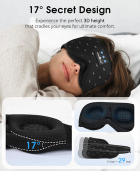 MUSICOZY worn by side sleeper illustrating stable nighttime use