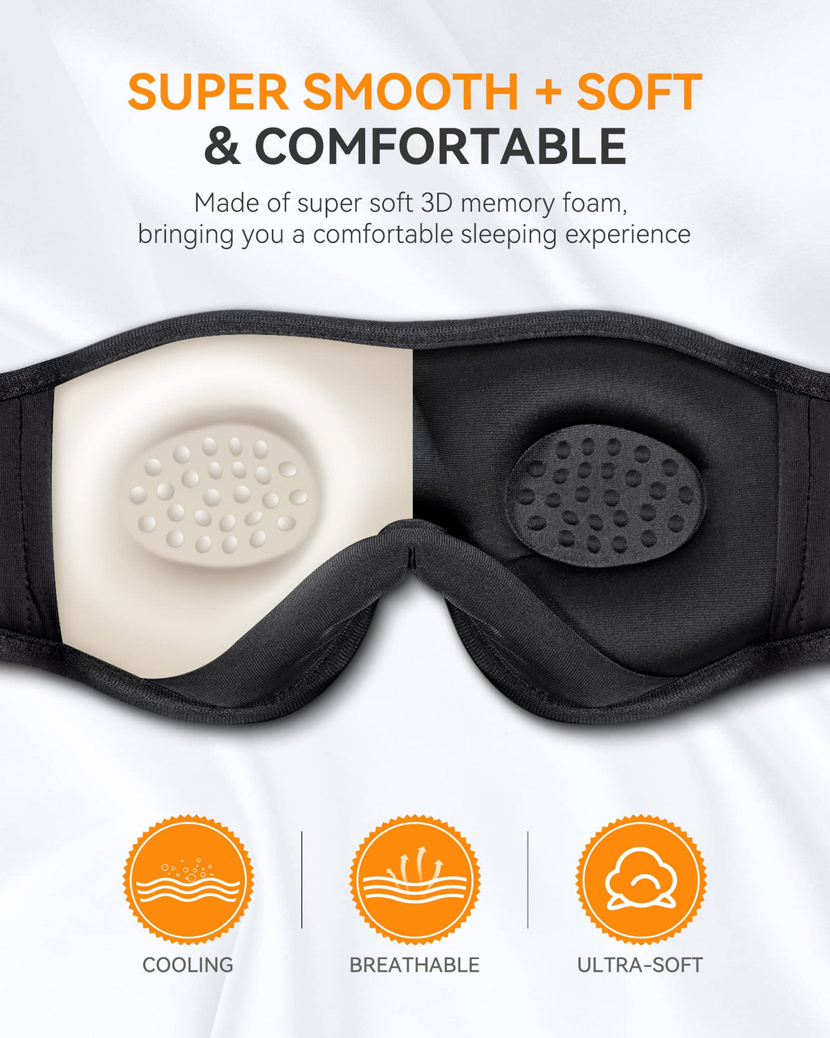 MUSICOZY worn by side sleeper demonstrating pressure-free comfort