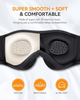MUSICOZY worn by side sleeper demonstrating pressure-free comfort