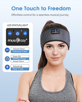 Musicozy Sleep Headband made from breathable elastic material