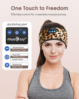 MUSICOZY Sleep Headband built-in microphone for hands-free calls on the go