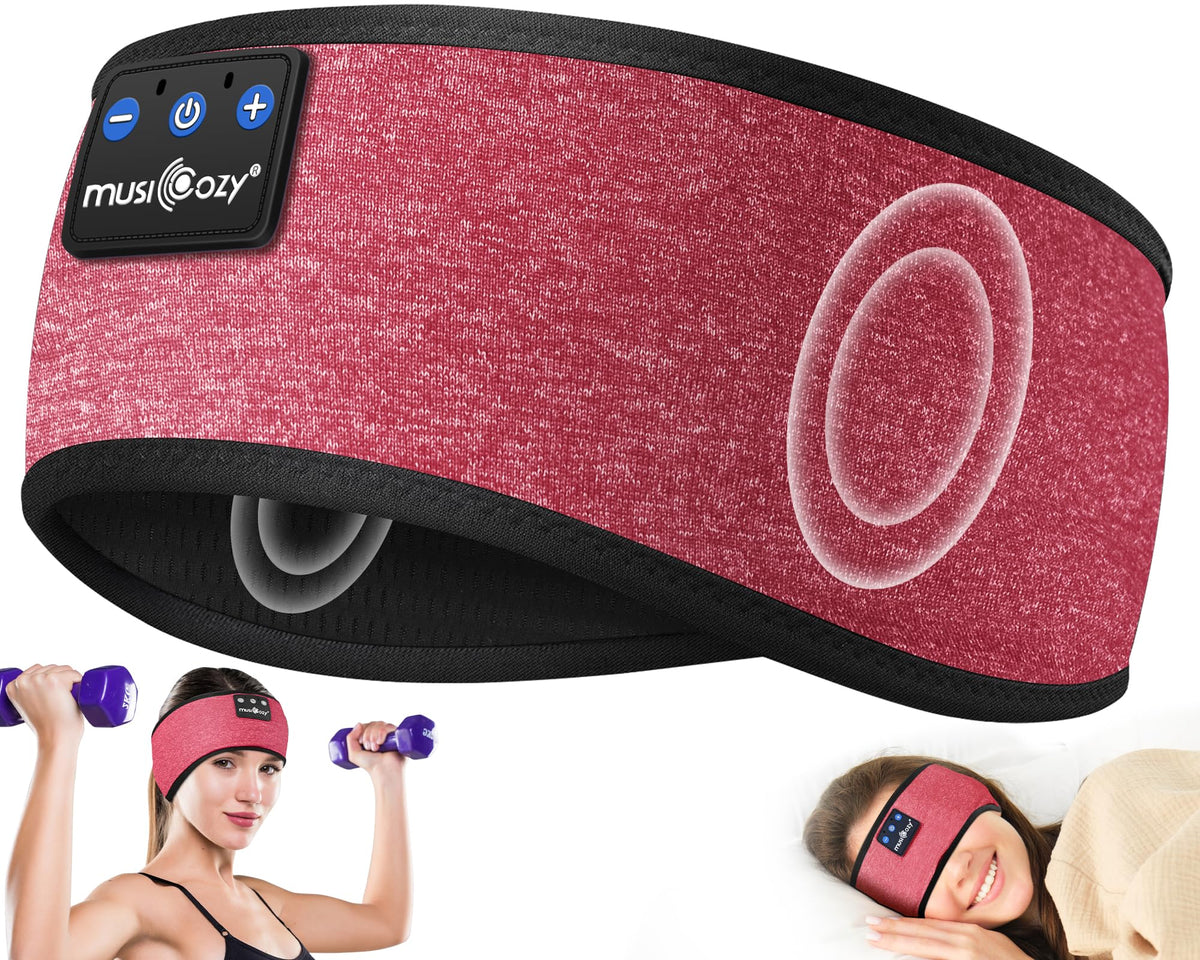 Musicozy Sleep Headband front view showing soft fabric and sleek design.