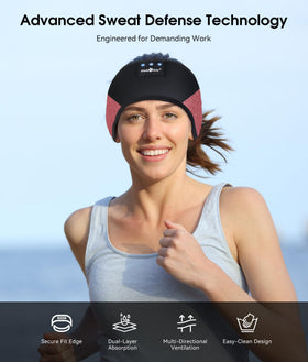 MUSICOZY Sleep Headband on bed setup highlights soft, breathable fabric