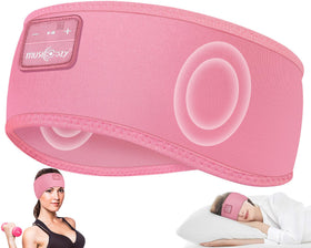 Musicozy Sleep Headphones Headband pink for comfortable listening while sleeping