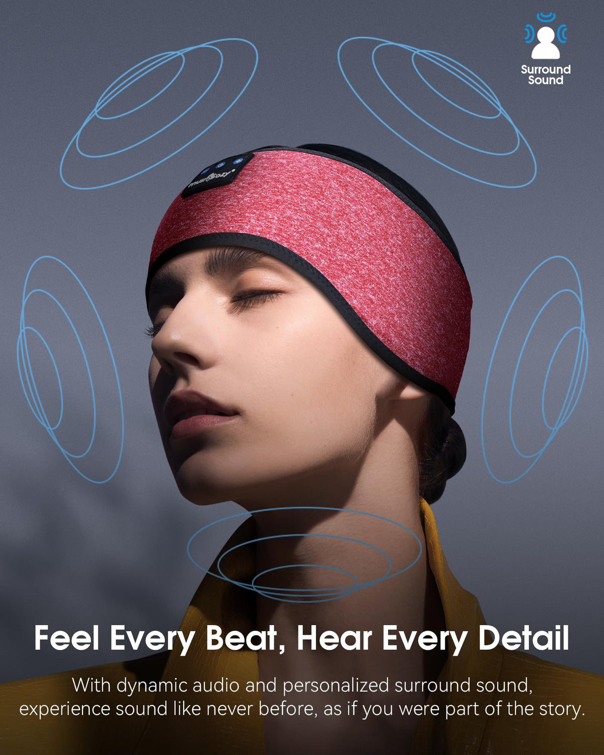 Musicozy Sleep Headband highlights up to 14 hours of battery life for day-long use.