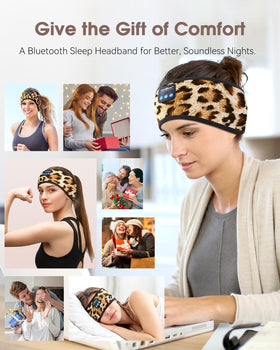 MUSICOZY Sleep Headband battery indicator graphic highlighting up to 14 hours of playback