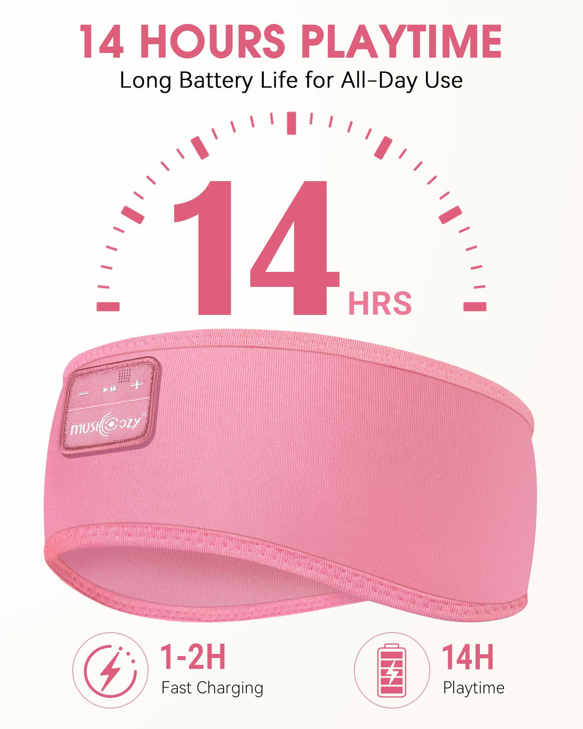 Musicozy sleep headband worn during bedtime for hands-free music