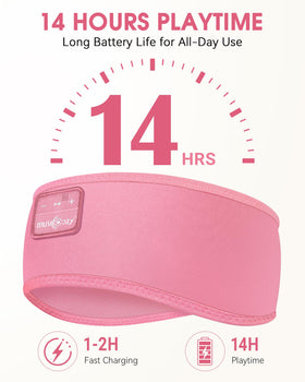Musicozy sleep headband worn during bedtime for hands-free music