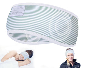 MUSICOZY sleep headband white-green front view for comfort