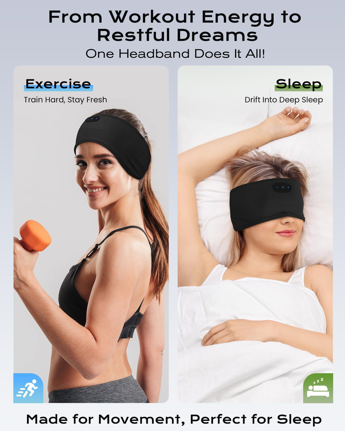 MUSICOZY Built-in microphone and controls for clear calls and easy adjustments