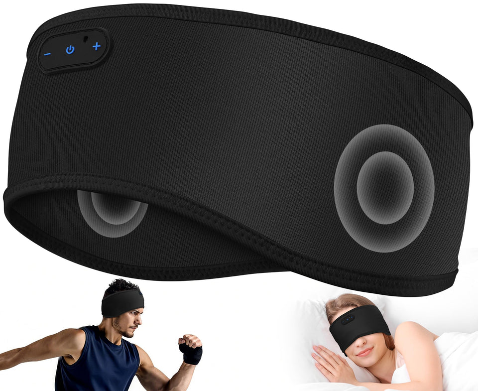 MUSICOZY Sleep Headphones headband worn for side sleeping with soft bamboo fabric