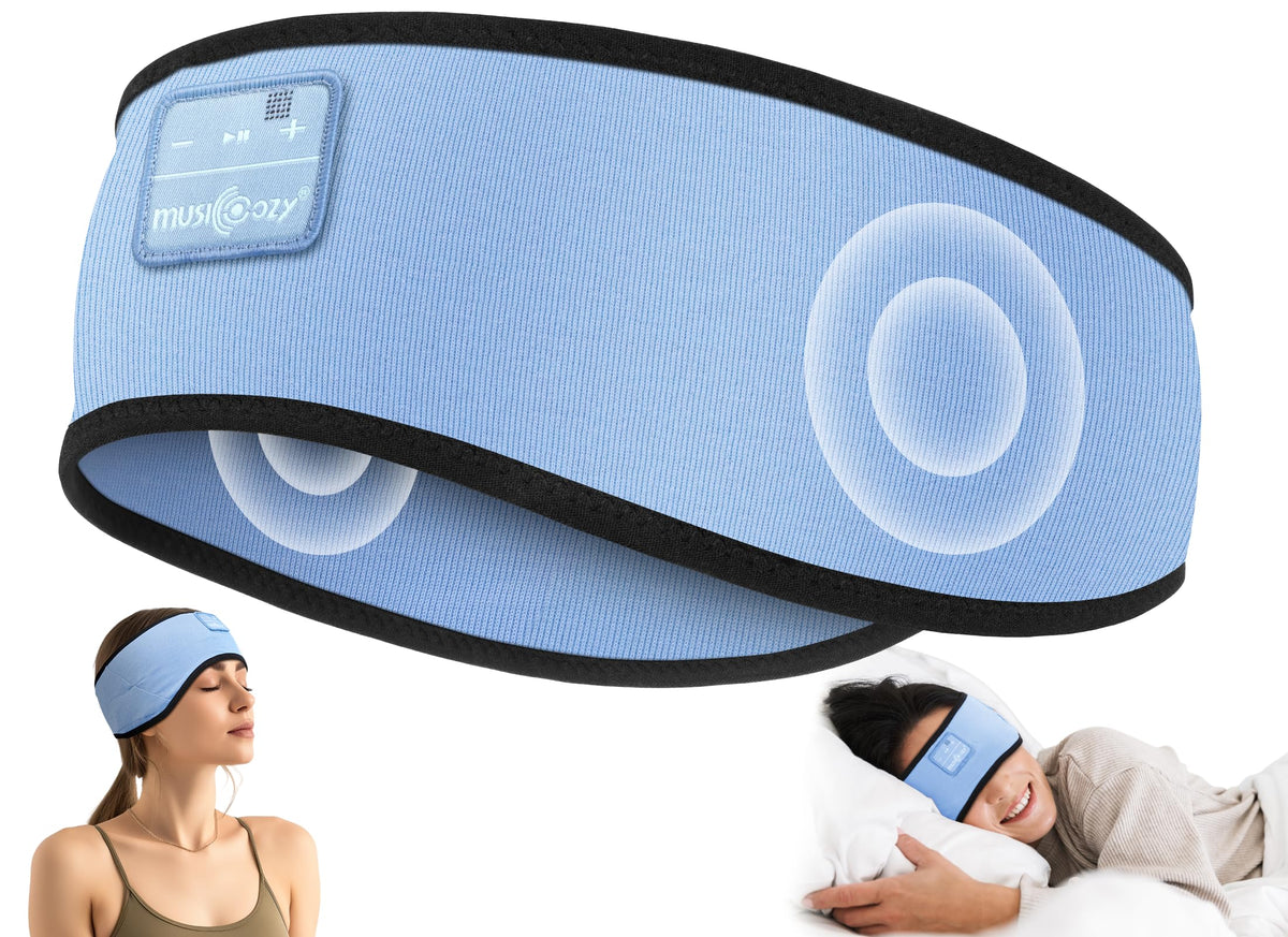 MUSICOZY Sleep Headphones headband in bamboo fabric for soft, breathable night wear