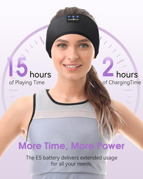 MUSICOZY Sleep Headphones Band during exercise, sweat-resistant for workouts.