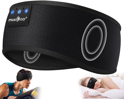 MUSICOZY Sleep Headphones Band worn on the head for convenient music during activities.