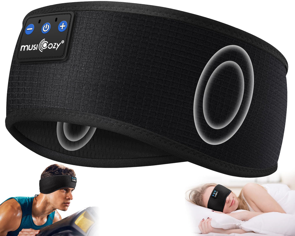 MUSICOZY Sleep Headphones Band worn on the head for convenient music during activities.