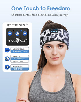 MUSICOZY Sleep Headphones breathable material and sweat-absorbent lining