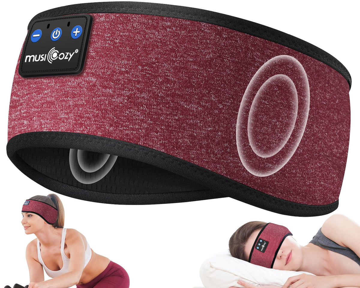 MUSICOZY Sleep Headphones headband-on-head for restful listening during relaxation