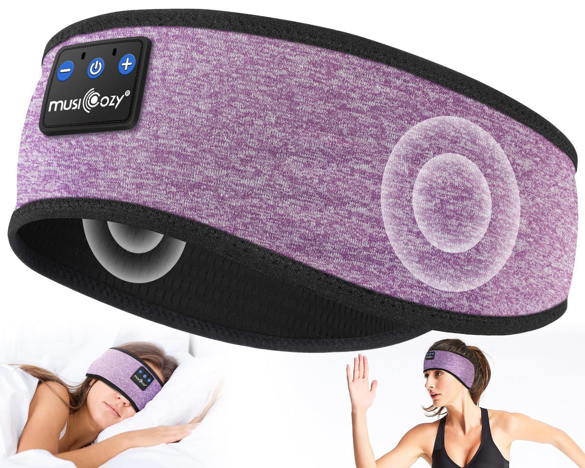 MUSICOZY Sleep Headphones Headband shown for comfortable bedtime listening