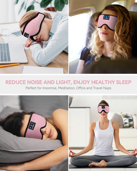 MUSICOZY on airplane seat demonstrating travel use and light-blocking for naps