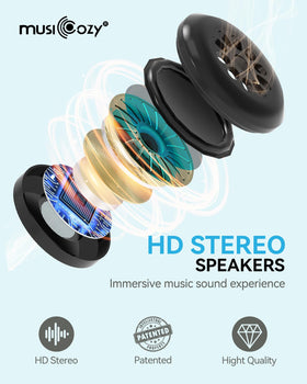 MUSICOZY packed in carry-on showing portable travel convenience