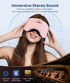 MUSICOZY ultra-thin speaker detail illustrating low profile for side-sleeping comfort