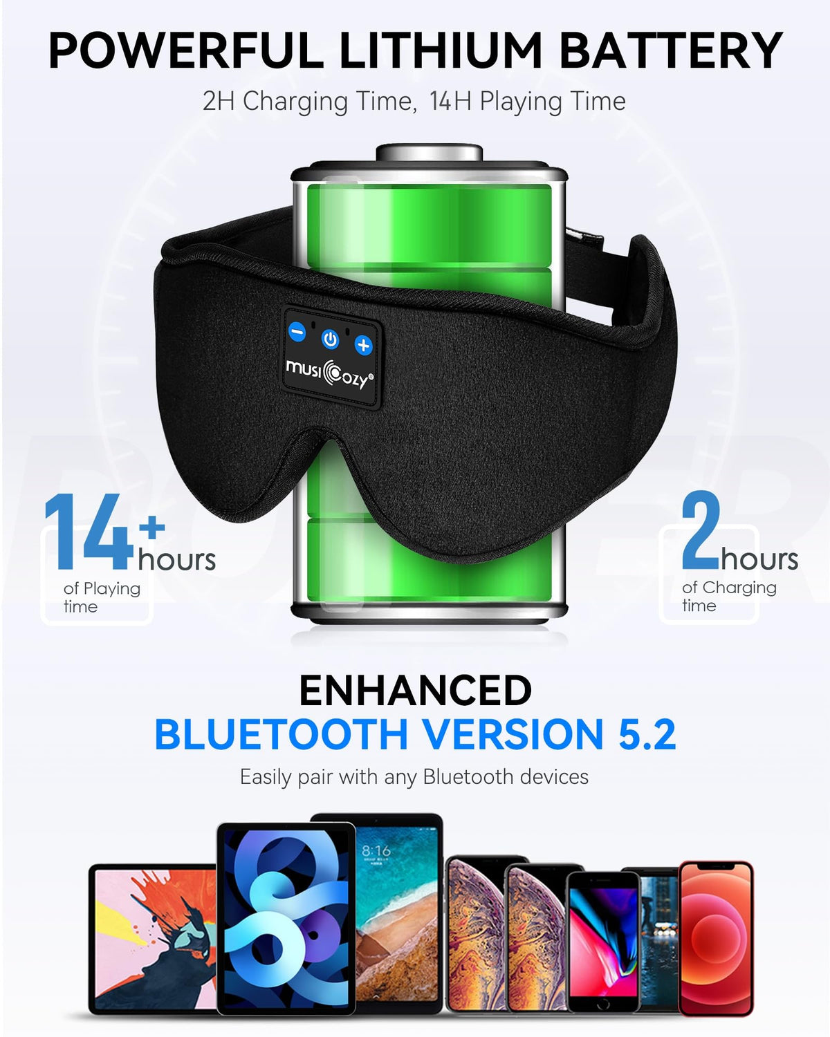 MUSICOZY adjustable Velcro back strap providing secure personalized fit