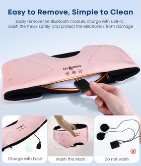 MUSICOZY zipper pocket open with Bluetooth module removed for easy washing