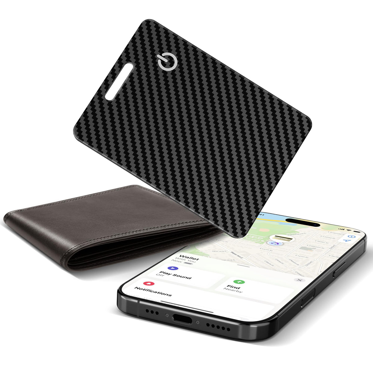 MUSINOTE Wallet Tracker Card connected to Apple Find My on setup