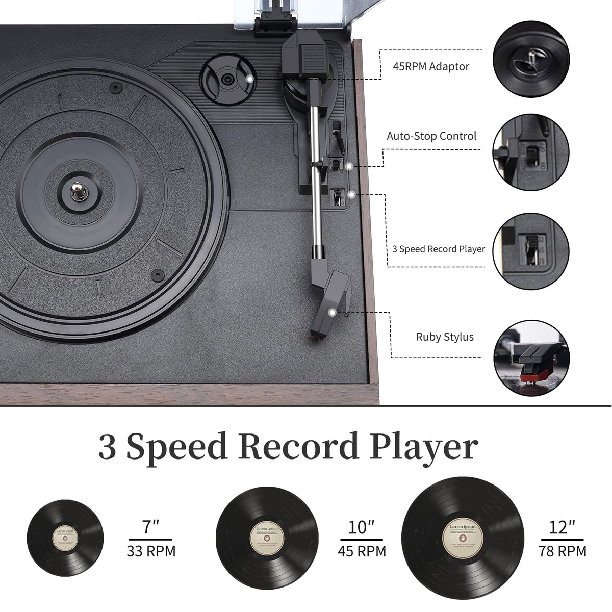 MUSITREND USB/SD recording port enables simple archiving.