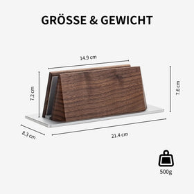 muso wood scale comparison with notebook illustrating compact footprint and efficiency
