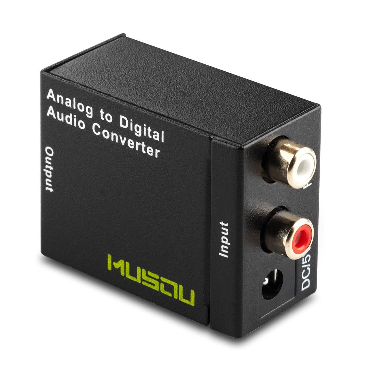 Musou RCA adapter front view showing compact design for versatile setups