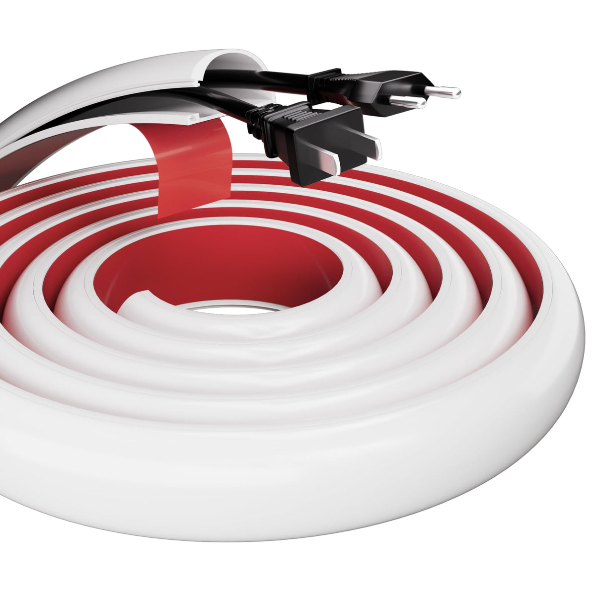 MUSRCYIO 39-inch cord hider with side-opening conceals 2-3 cables.