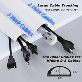 MUSRCYIO silicone cord hider demonstrates 2-3-cable capacity for clean entertainment setups.