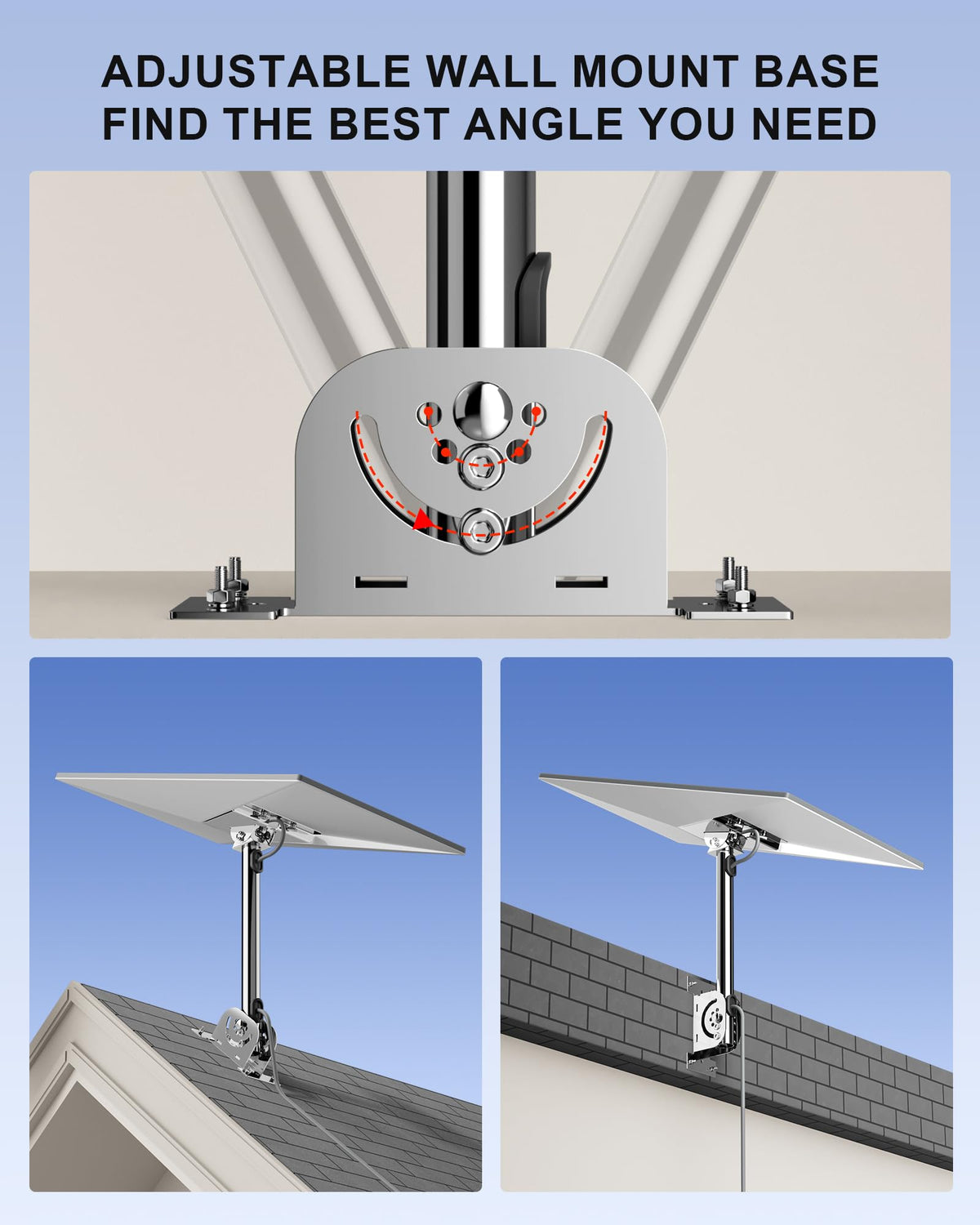MUSVOH tilt mechanism showing 0–120° adjustment for precise elevation