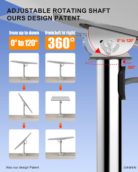 MUSVOH top adapter showing 360° rotation for easier satellite alignment