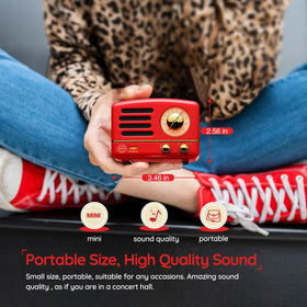 Muzen OTR front-view retro speaker highlights vintage appeal for spaces.