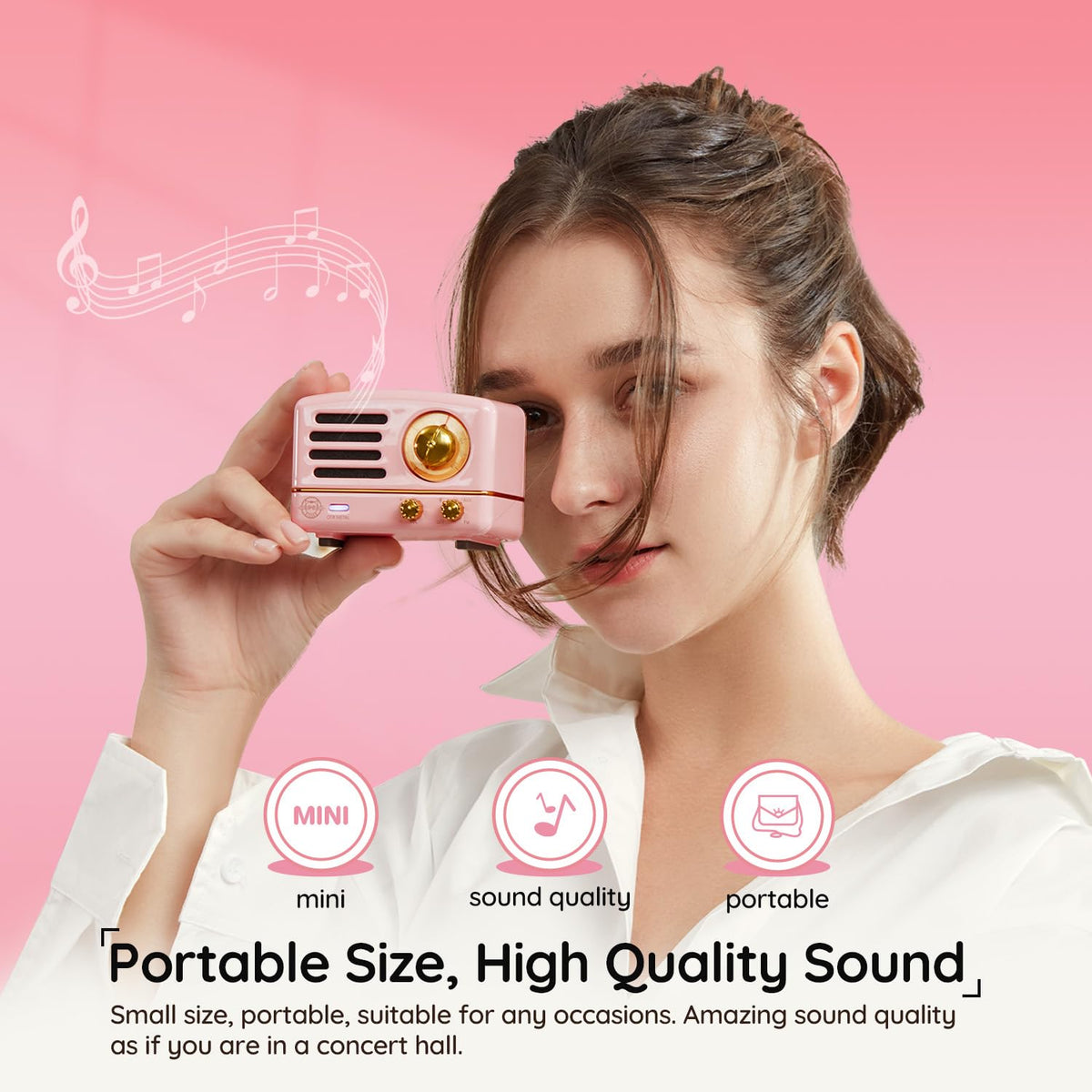 Muzen OTR portable Bluetooth speaker with side controls for on-the-go music